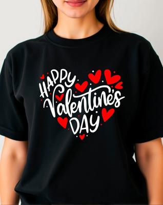 Happy Valentine Day T-Shirt, Love Heart Graphic Celebration Mens Unisex Gift Tee