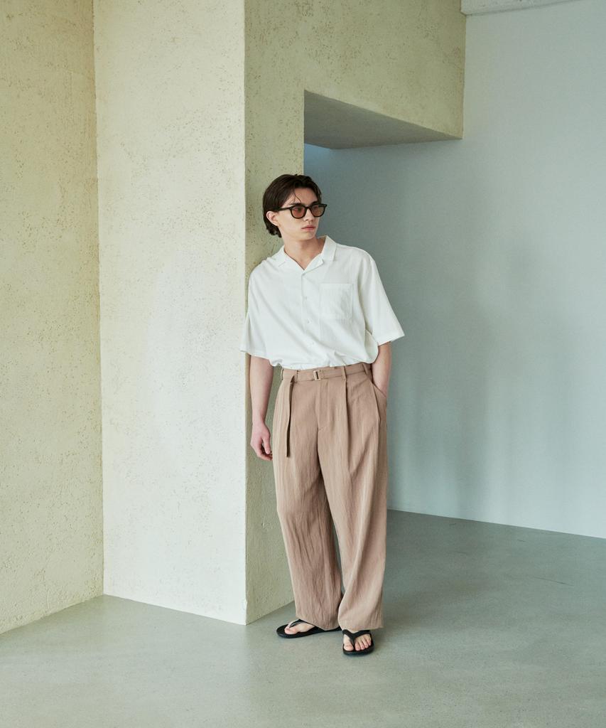 BILLIANT Belted Wide Slacks_Beige