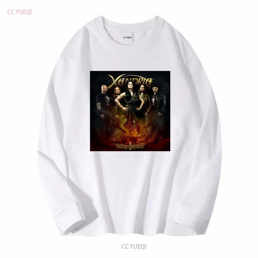 Inspirerad Xandria Fire Ashes Svart Unisex T-shirt Storlek S till 5XL Fans K2894 Vintage Tvättad Mjuk Bekväm Vardaglig Homme