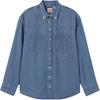 Levis Vintage Casual Comoda Bottoni Denim Manica Lunga Camicia Camicie Donna A7244-0075