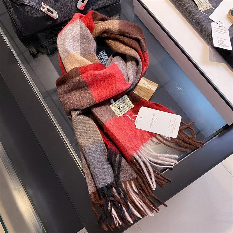 100 % Kaschmir-Winter-Design, Pashmina-Wollschal für Damen, warme, dicke Tücher und Wickel, weiblicher Bufanda, Echarpe, Quaste, Schalldämpfer