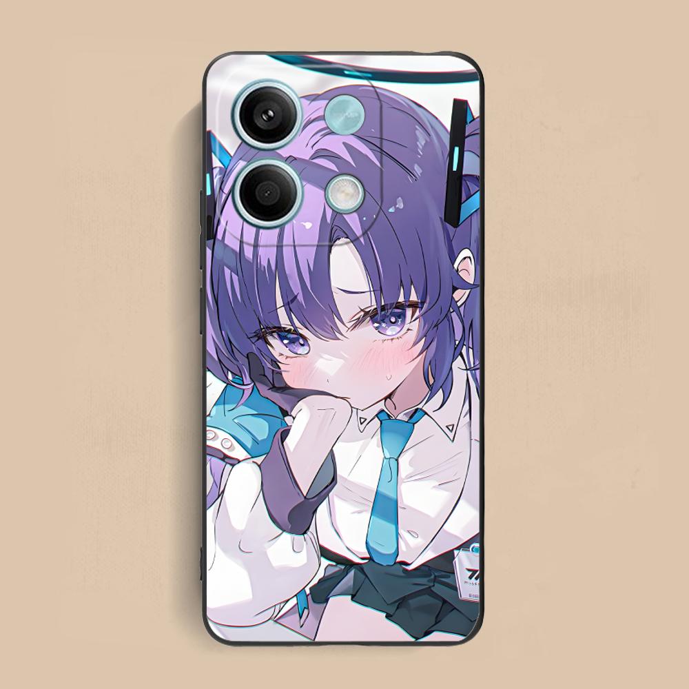 Blue Archive Yuuka Matte TPU Mobile Phone Case for Xiaomi Redmi Note 14 13 12 11 S Pro Plus 4G 5G Colorful Printing Cover