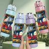 1PC New York City Street Scene 750ml Color Plastic Sports Water Bottle Leakproof Flip Straw Lid For Sports Office Home Use