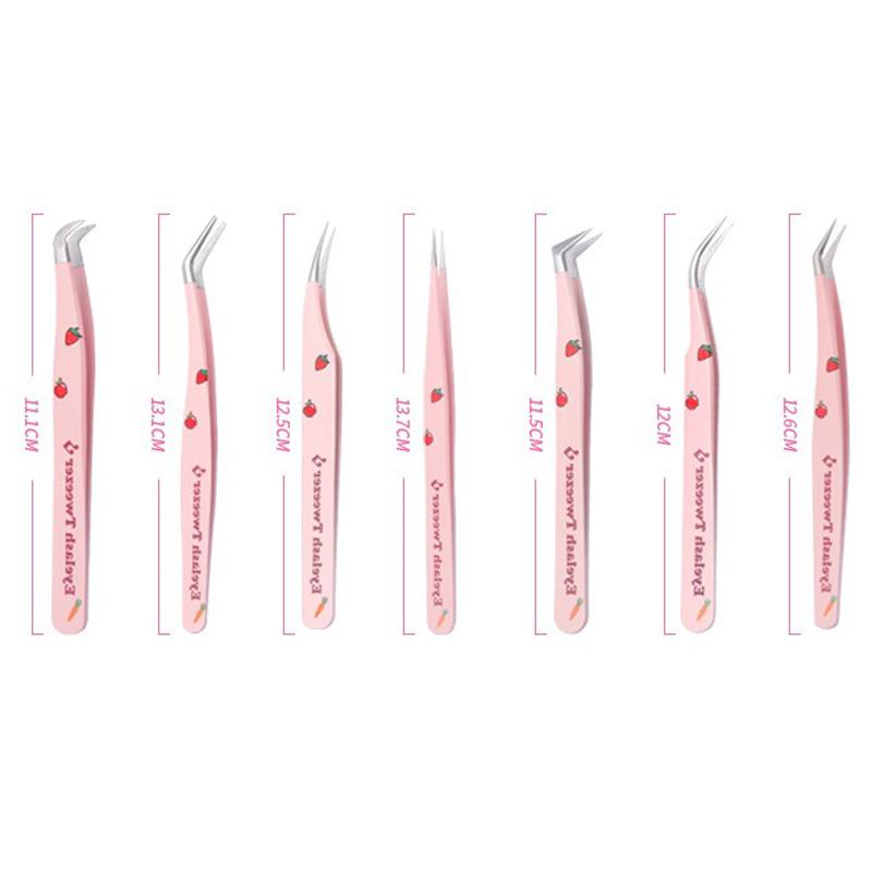 False Eyelash Tweezers Set High Precision Stainless Steel Eyelash Curler