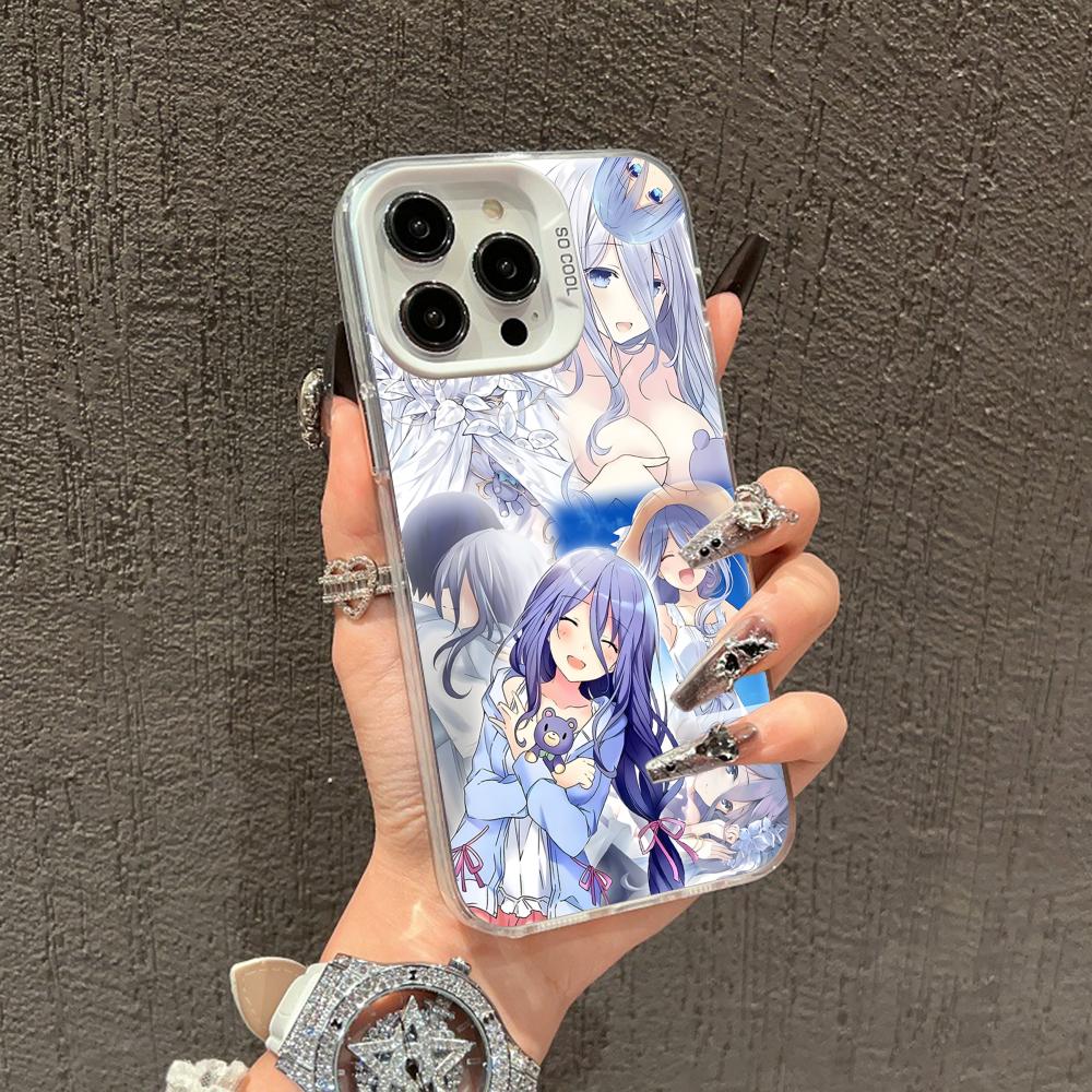 Date a Live Mio Takamiya White Translucent Mobile Phone Case for iPhone 17 16 15 14 13 12 11 X XR XS Air Pro Max Plus Colorful
