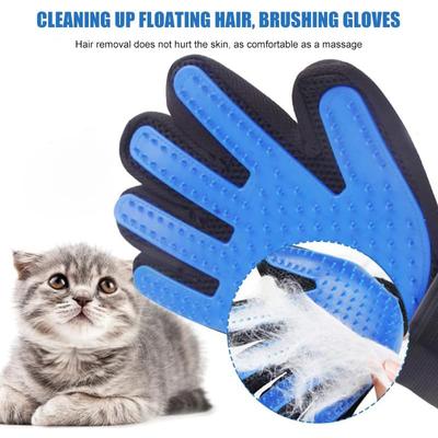 Pet Hair Remover Glove Gentle Cat Grooming Brush for Pet Massage Long or Short Fur Bathing Dog Cleaning