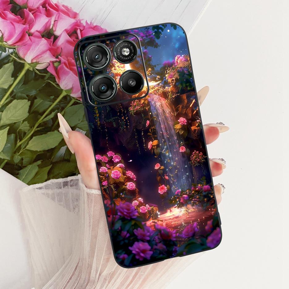 For Motorola Moto G67 Case Moto G77 XT2621-2 Cute Love Heart Painted Cover Soft Silicone Case For Motorola G77 G 67 MotoG67 Bags