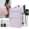 Sac à dos de voyage extensible Femmes Hommes Sac à dos pour ordinateur portable avec port de charge USB Sac à dos approuvé par les compagnies aériennes avec poche antivol Compartiment à chaussures