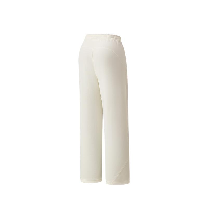 Anta Skate 2026 Série Estilo de Vida do Skate Tendência Casual Quente Slim Fit Perna Reta Tricô Esportivo Calças Compridas Feminino Calças Ivory 162618306-1