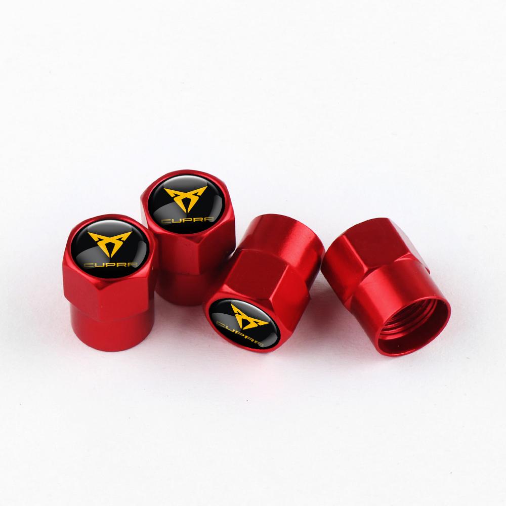 4Pcs Metal Car Styling 3D Wheel Tire Valve Caps Stem Cover Accessories For Seat FR Cupra Tarraco Ateca Toledo Leon Ibiza Cordoba WFZ1