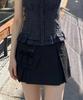 Lougeu Ribbon Pocket Mini Skirt_Black