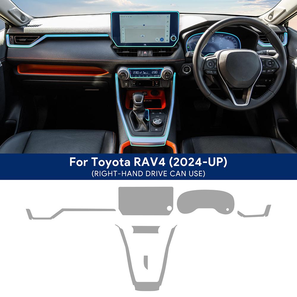 Dla TOYOTA RAV4 2024 2025 Samochodowe Wnętrze Konsola Środkowa Przezroczysta Folia Ochronna TPU Odporna na Zarysowania Folia Naprawcza Akcesoria Refit