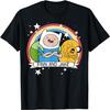 CN Adventure Time Finn A Jake Duhové Hvězdy Portrét Tričko