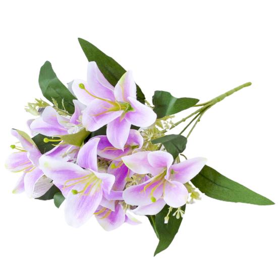 1Pc Faux Silk Fake Flower Easy to Care Beautiful Photography Props Lilies