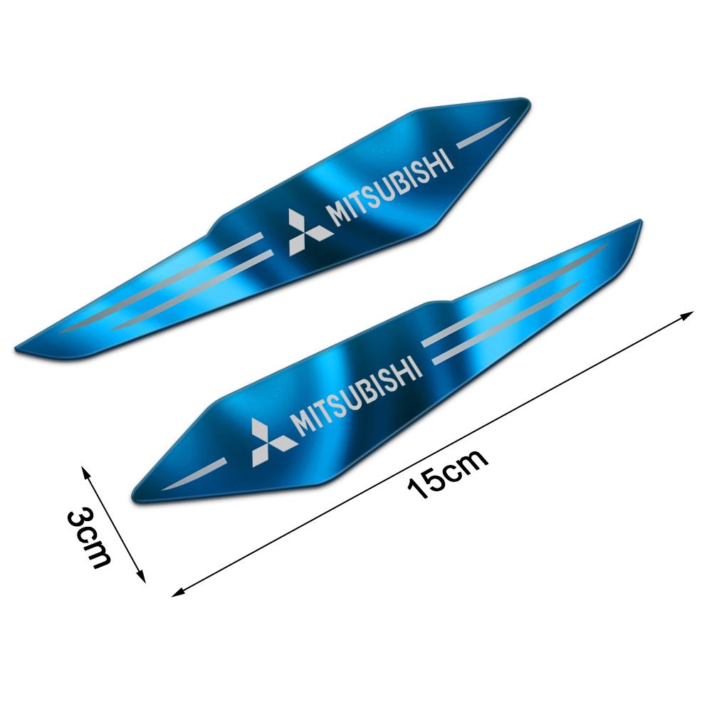 2 pezzi Etichette Metalliche Riflettenti Laterali per Parafango Auto, Copertura Adesivi Riflettenti per Carrozzeria per Mitsubishi Pajero Sport ASX Lancer L200 Attrage Xpander EVO