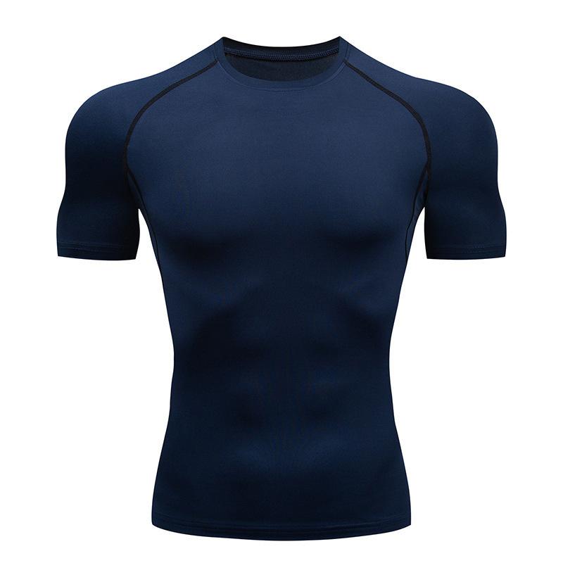 Fitnesstop O-hals Sportkleding Vochtafvoerend Zomer Running Compressie T-shirt Streetwear