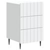 White Nightstand with Drawers 43 X 41 X 68 Cm Engineered Wood