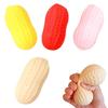 Simulated Peanut Squeeze Toy Stress Relieving Peanut Shape Sensory Fidget Toy Stretchy Anti-anxiety Hand Relaxation Stress Ball