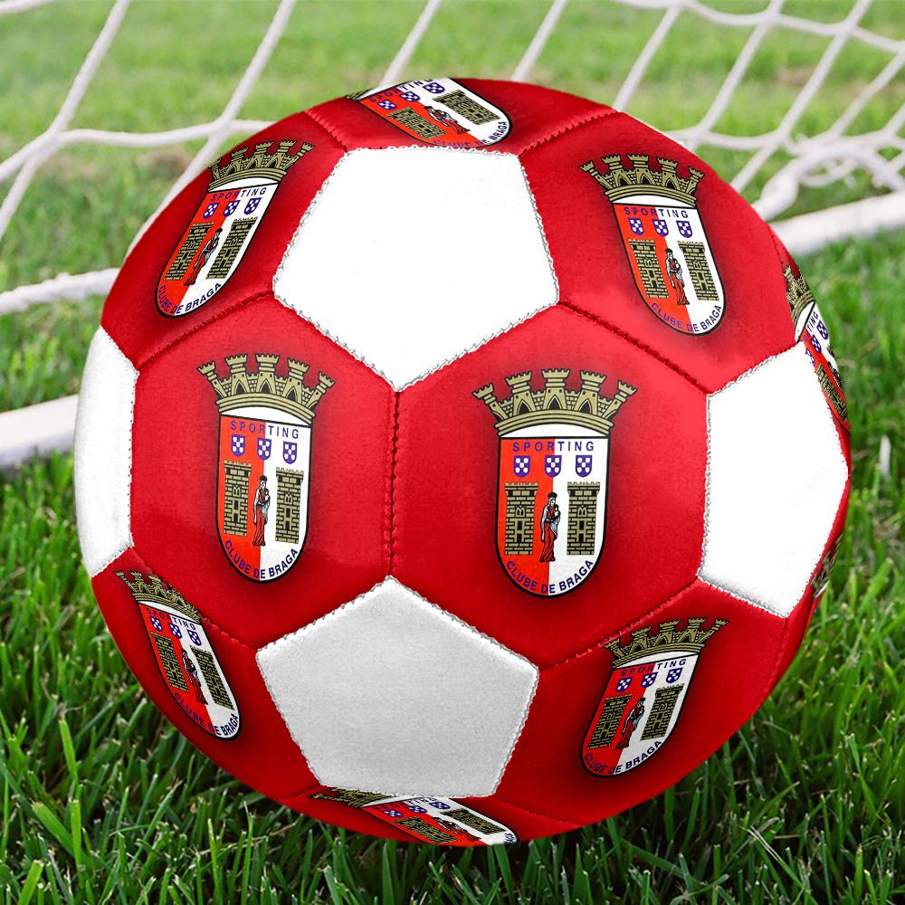 1PC SC Braga size 5 soccer ball PrahaIndoor Soccer Ball Colorful All Ages Machine Stitched PVC Competition Ready Durable High-Bounce