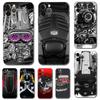 Car Engine Phone Case for Iphone 5 5s 2020se 6 6s 7 8 Plus X 10 XR XS 11 12 13 Mini Pro MAX Black Tpu Back Cover