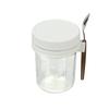 Mason Jar Overnight Oats Container with Lid and Spoon Reusable Glass Cup for Home Use