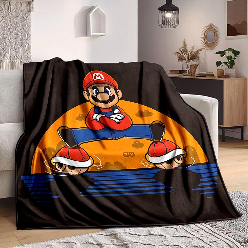 1 stuks Mario Flanellen Deken, Zacht Huidvriendelijk met Digitale Print, Diverse Maten Verkrijgbaar