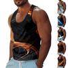 Mens Summer Surf Beach Tank Top Casual Breathable Sleeveless Top Loose Print Tank Top