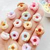 20pcs Resin 3D Colorful Donut Candy Flatback Cabochon Simulation Foods Scrapbook DIY Bow Embellishments Figurines Crafts