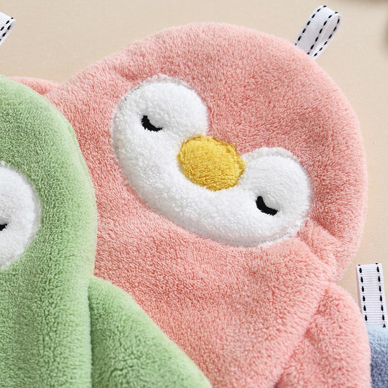 Rukavníky Coral Fleece Závesný uterák Absorpčné uteráky Detské rukavníky Roztomilé uteráky Tučniakovacie uteráky