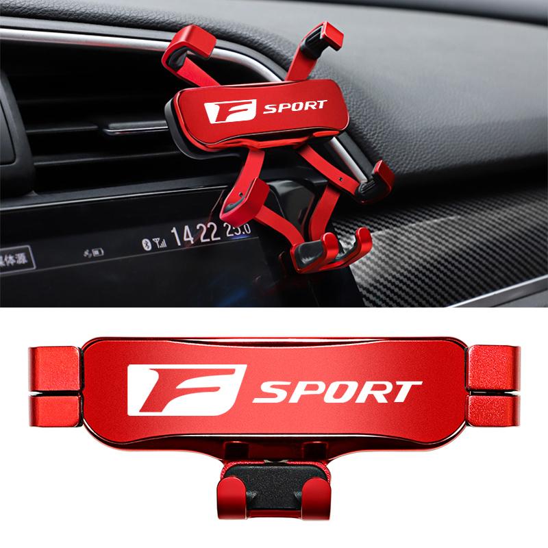 Zinklegering Bilstyling Telefonhållare Luftventilfäste Klämma för Lexus F SPORT LBX NX RX 350h 450h ES UX 300e GS GX IS LS LX CT LC RC