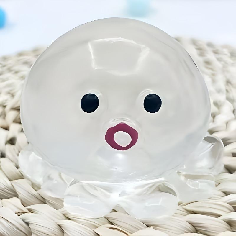Squishy Octopus Fidget Toy Rubber Clear Crystal Octopus Hand Relax Toy Soft Slow Rebound Squeeze Toy For Adults Pinch Toy