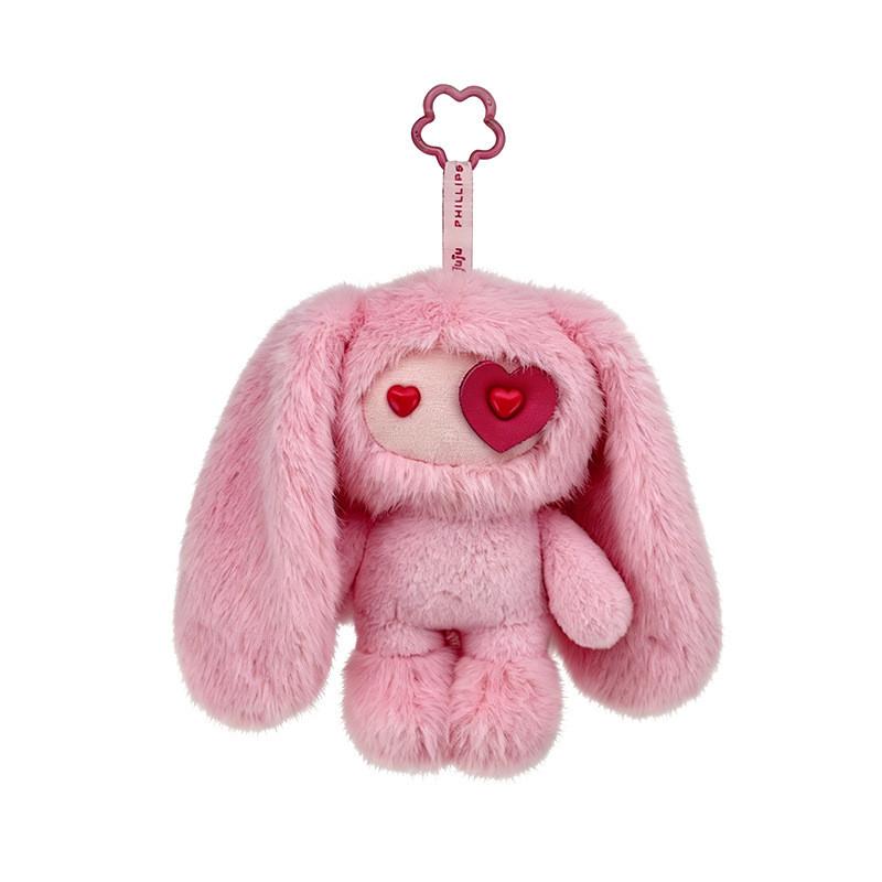 Cartoon Rabbit Plush Doll With Keyring For Backpack Decoration And Gifts