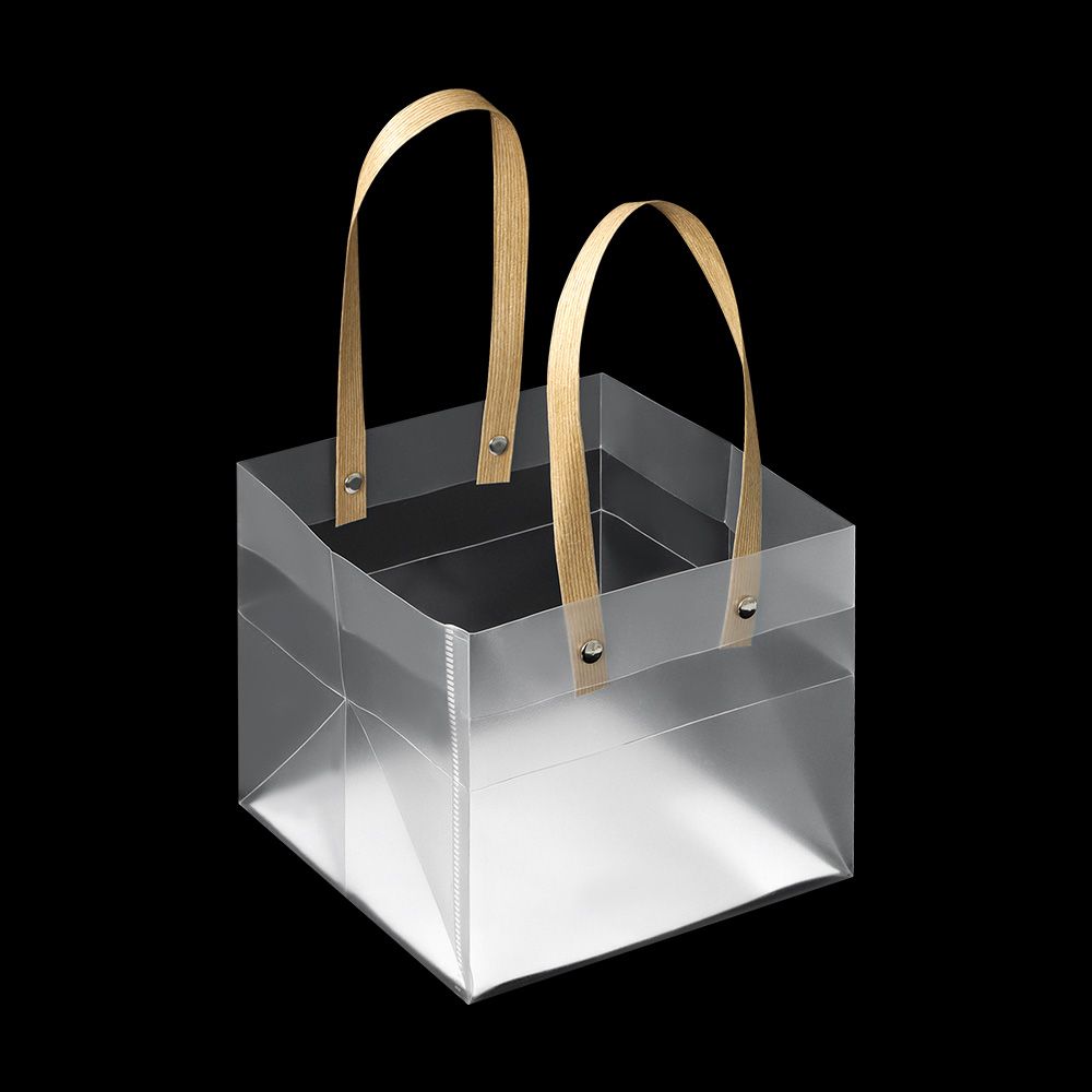 Frosted PP Bags Plastic Gift Bags with Handles Gift Wrapping Flower Package Bag Decor Supplies High-quality Translucent Tote