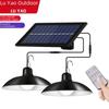 Candelabru LED solar pentru exterior/interior cu bec retro, lampă stradală cu telecomandă (Cap simplu/dublu)