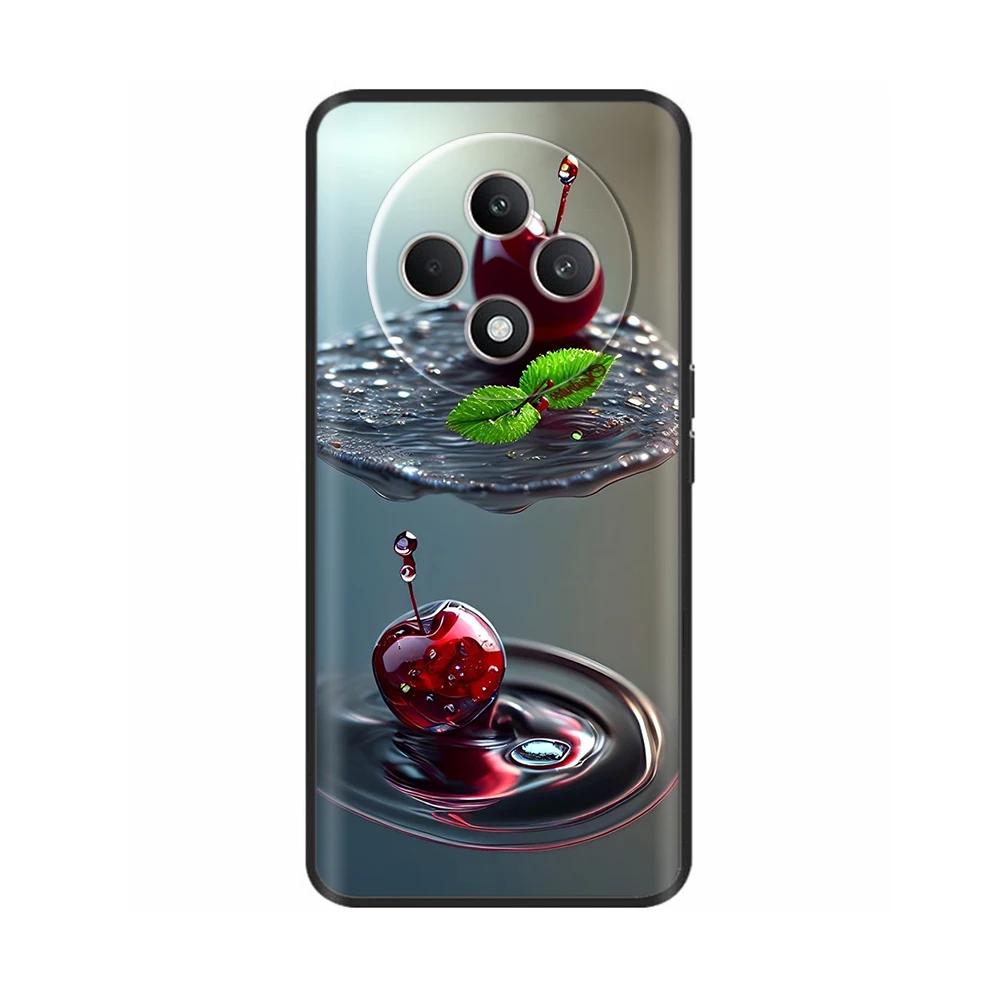 For Oppo Reno12 F Case CPH2687 Cover Cute Love Heart Soft Black Silicone Protective Cases for Reno 12F Reno12F 5G 2024 Fundas