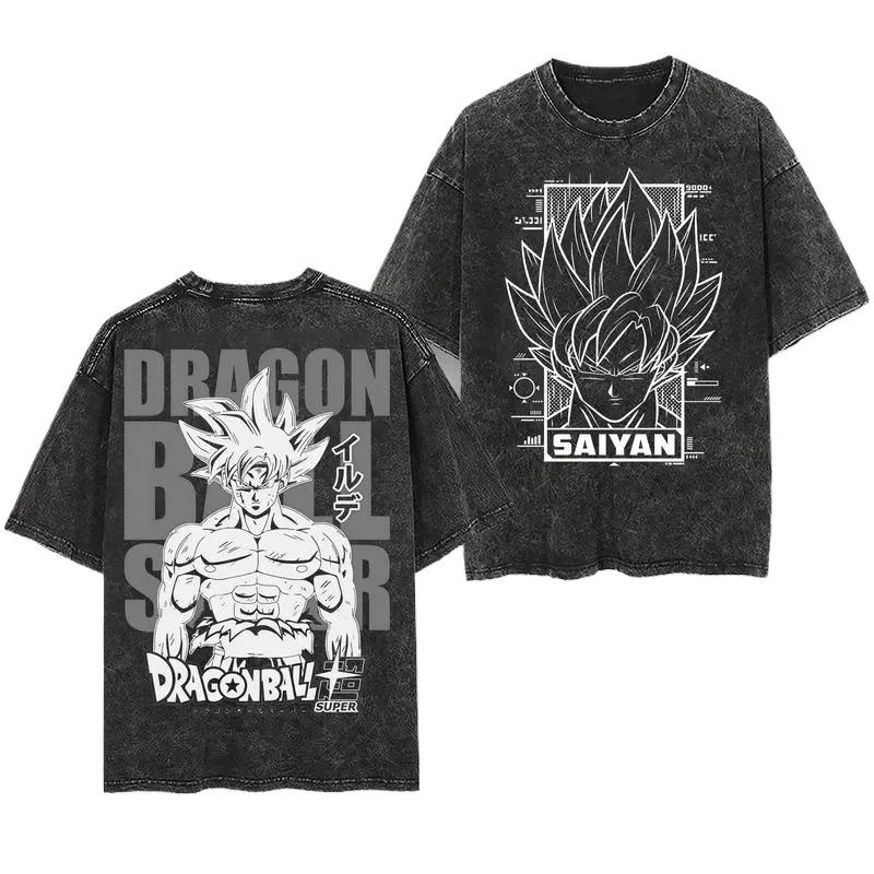 Majin Vegeta Dragon Ball Z Blue Evolution Aura Silhouette Graphic Oversized Washed Streetwear Dragon Ball Z Anime Manga Super Saiyan Fan Merch T-Shirt