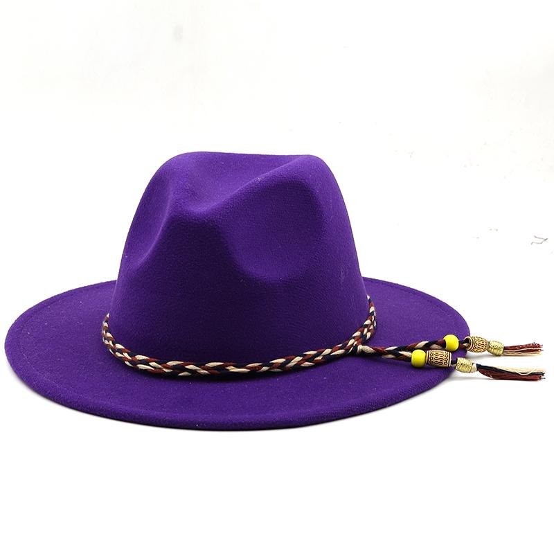 Nuovo Cappello Trilby Floppy in Feltro a Tesa Larga con Fiocco Fedora in Lana per Donne Eleganti Signora Inverno Autunno Cachemire Cappello da Chiesa Gangster