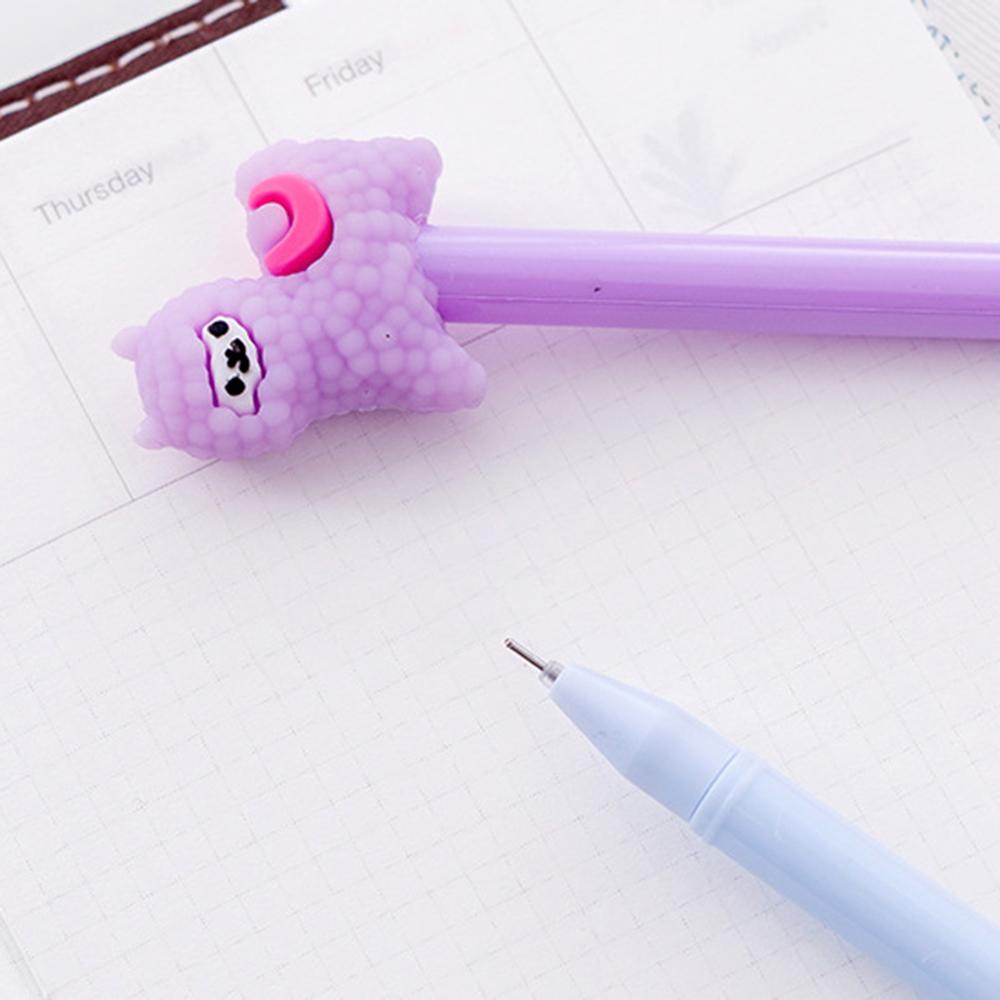 1 Stück Gelstifte Koreanischer Cartoon Kreativer Alpaka-Gelstift Student Writing Büromaterial Schwarzer Signaturstift