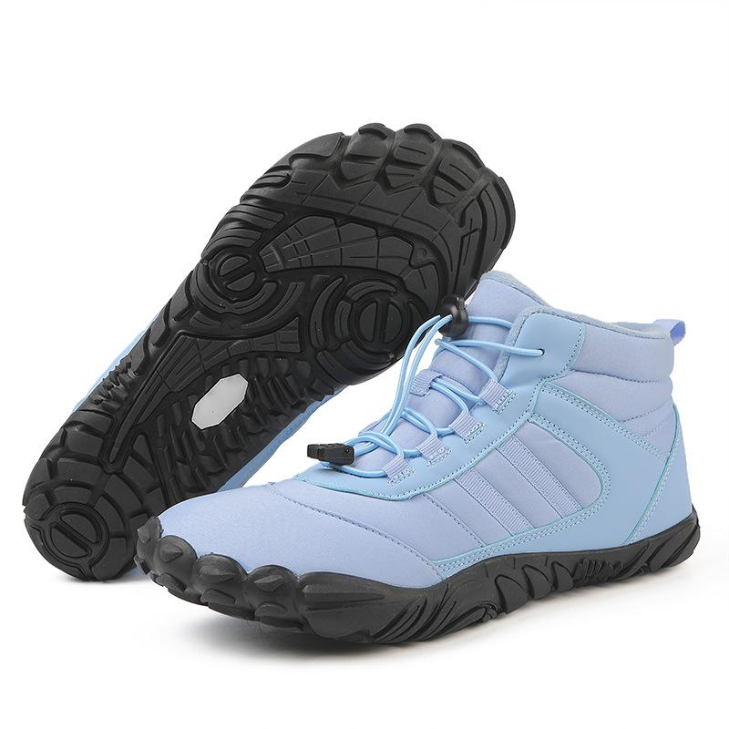 2024 Snow Boots Waterproof Men Winter Shoes Barefoot Ankle Boots Couple Snow Shoes Outdoor Hiking Shoes Fur Warm Plush Boots