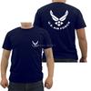 New Fashion Casual Men Cotton Tshirt New Us Air Force Usaf Small Front Large Back Logo T Shirt Cool Tees Tops Streetwear