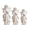 Harz betende kleine Engelsfigur Mädchenstatue Nordische Stile Figur Regaldeko Skulptur für Wohnzimmer Schlafzimmer Schmuck