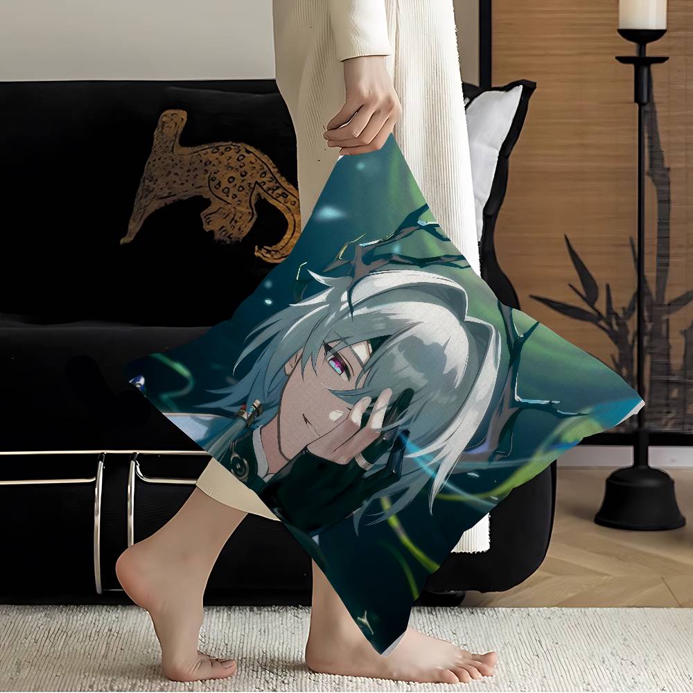 Honkai Star Rail Anaxa Pillow Cover Sofa Cushion Cover Home Room Decoration Children Gift