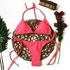 Kostium kąpielowy damski Solidne Bikini Sexy Side Tie Stringi Brazylijskie stroje kąpielowe Kostiumy kąpielowe