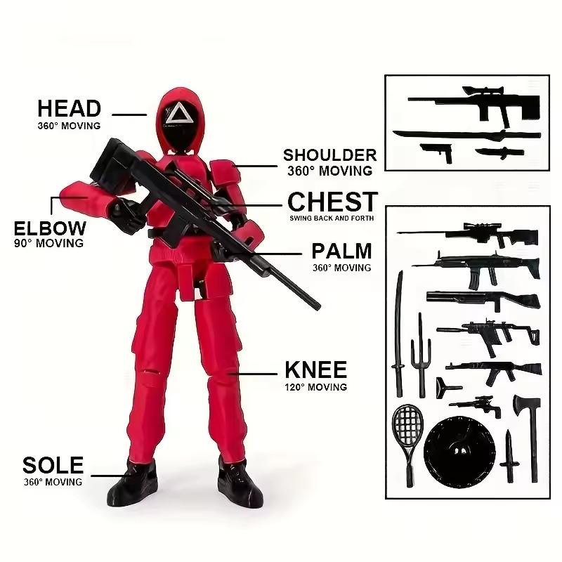 3D Printed Skeleton Activity Dummy 13 Multi Joint Toy Digital Machine Skeleton Toy Activity Doll Accessories Toy Children's Gift