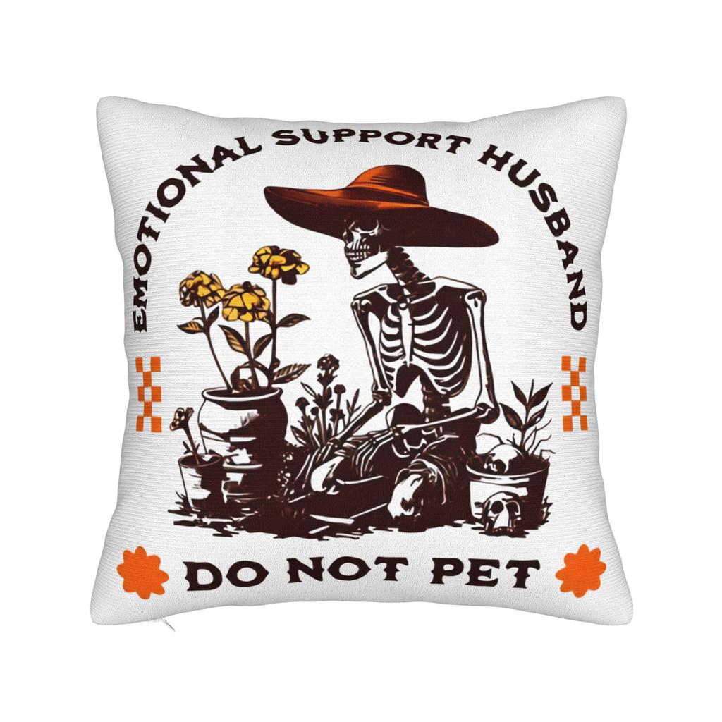 EMOTIONAL SUPPORT HUSBAND DO NOT PET Pillow Case Vintage Pillow Cover Comfy Pillowcases For Couch Sofa Bedroom