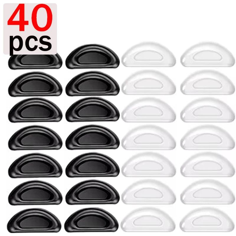 10/60pcs Silicone Adhesive Nose Pads for Glasses Non-slip Transparent Eyewear Replacement Accessories