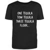 Schwarzes Halbsleeve Baumwolle Tequila Boden Erwachsenen Humor Lustiges T-Shirt
