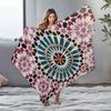 Geometric Mosaic Pattern Flannel Printed Blanket Suitable for All Seasons Suitable for Living Room Office Sofa and Travel