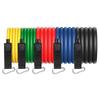 TPE 11-Piece Resistance Bands Set with Markings, Carabiner, Pulley Hook, Multifunctional for Home Fitness