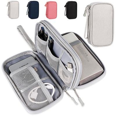 Travel Cable Organizer Bag Pouch Electronic Accessories Carry Case Portable Waterproof Single Layers Storage Bag For Cable Cord